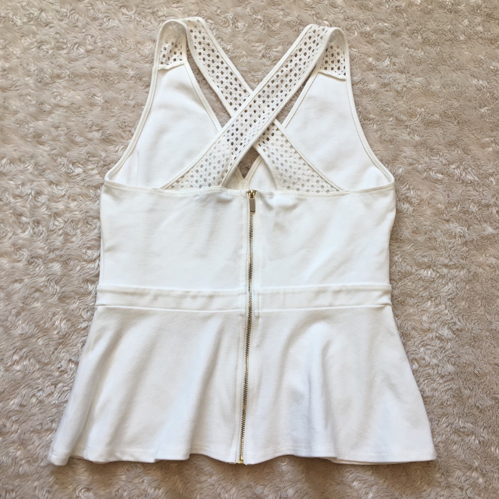 Dynamite White Peplum Top - Picture 4 of 13